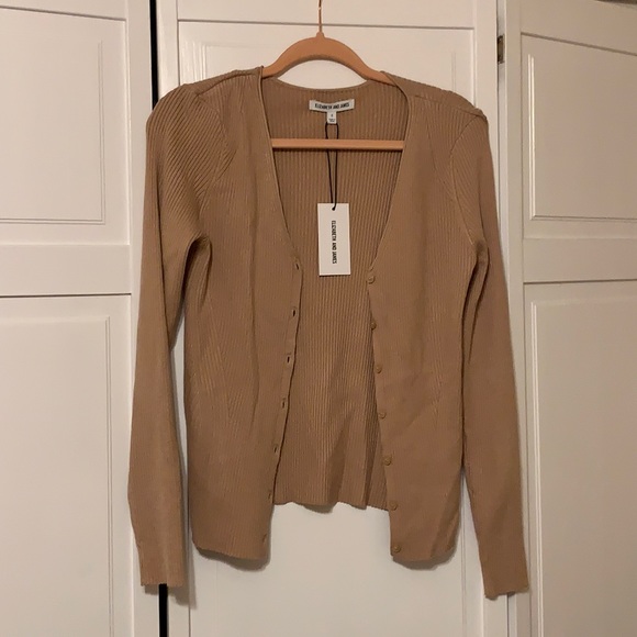 Elizabeth and James Sweaters - Elizabeth and James camel rubbed cardigan